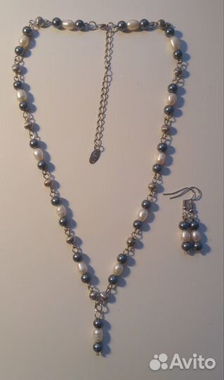 Ожерелье и серьги с жемчугом