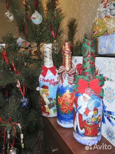 Быки, декупаж, букет из конфет, носков