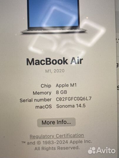 Apple MacBook air 13 2020 m1