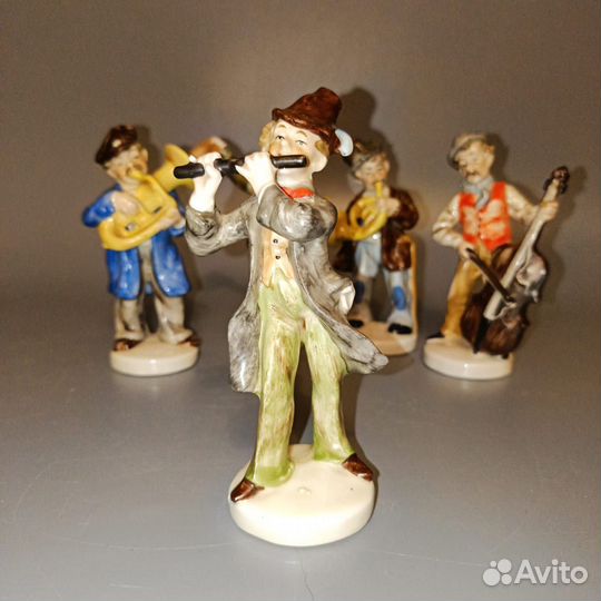 Фигурки - уличные музыканты. Германия, 1950-60 гг