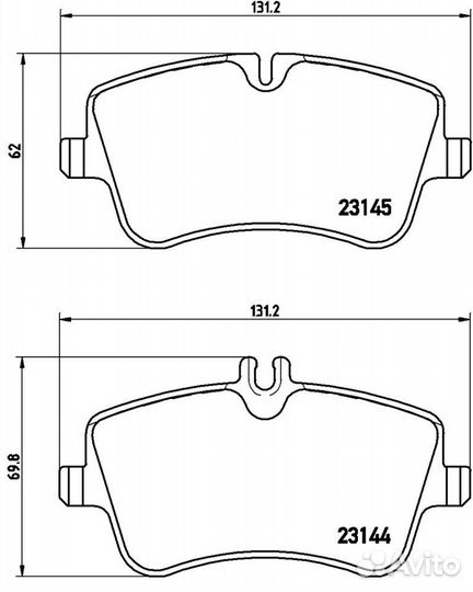 Brembo, P50045, Колодки тормозные MB W203/W204/W21