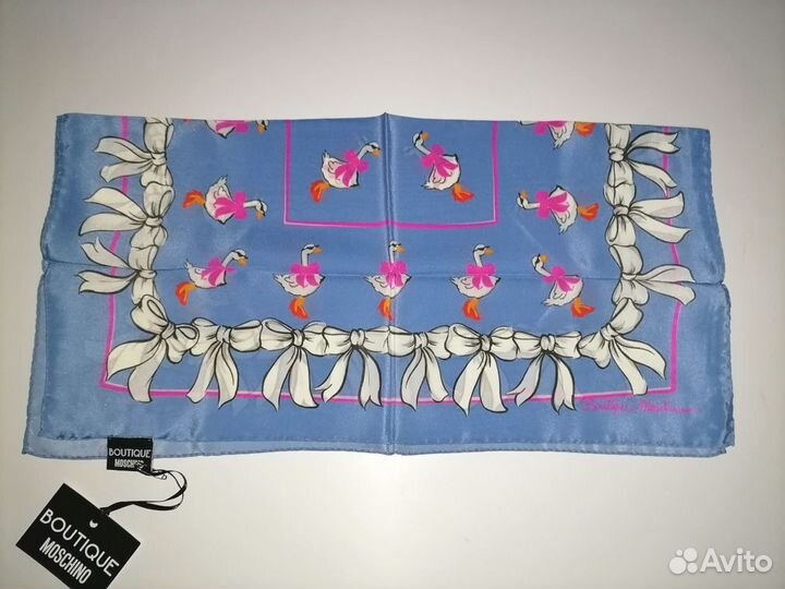 Новый платок Boutique Moschino Италия Шёлк Оригин
