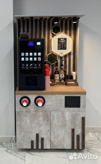 Кофе стойка. Кофейня самообслуживания