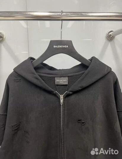 Balenciaga Moon Paris Zip Up Hoodie