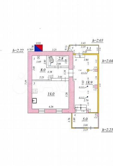 Дом 66,2 м² на участке 4 сот.