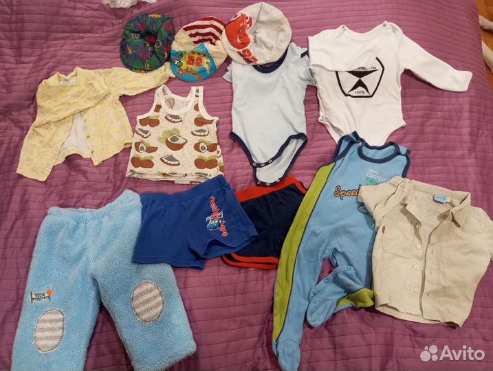 Детские вещи пакетом на мальчика 74 80 86