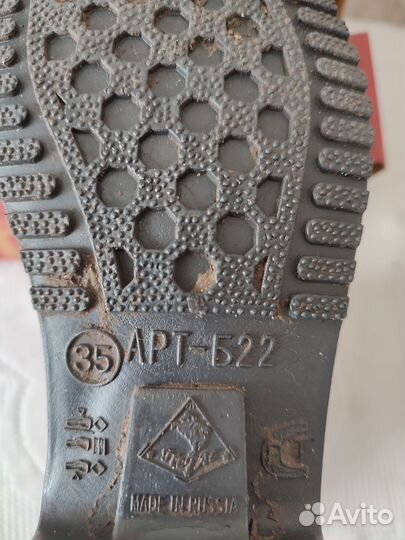 Полу сапожки резиновые с меховым носком 35-36