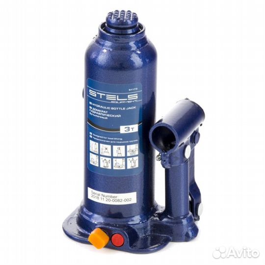 Домкрат гидравлический бутылочный Stels 51173, 3 т