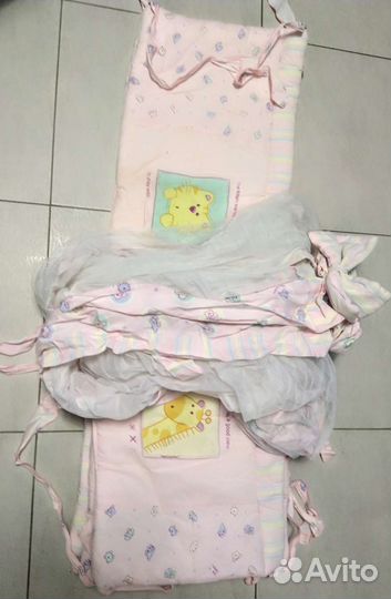 Бортик, балдахин в детскую кроватку