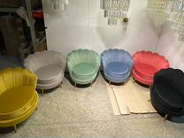 Кресло Ракушка барашек букле разных цветов Pearl
