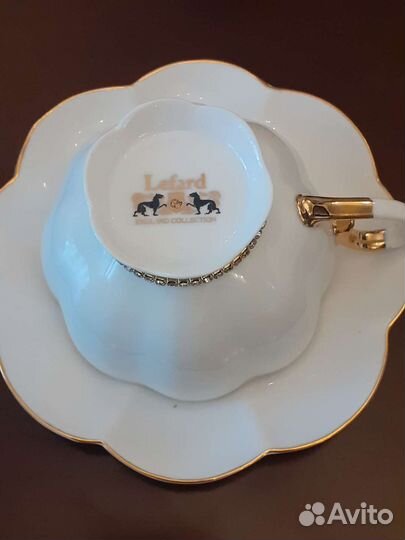 Чайный сервиз со стразами на 6 персон 15 предметов