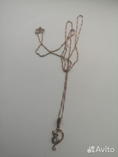 Цепочка с кулоном золотое