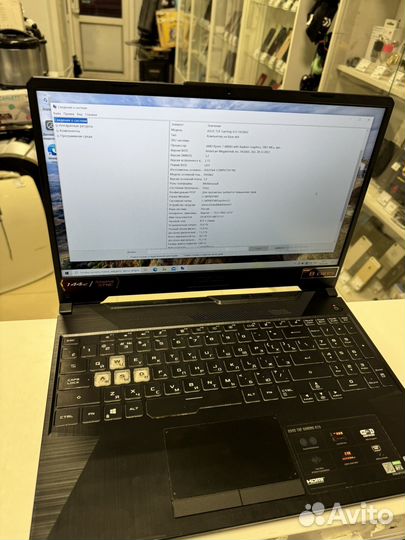 Игровой ноутбук asus tuf gaming razen7/3050/16/512