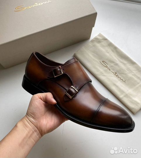 Лоферы мужские Santoni, кожа натуральная