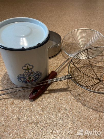 Шумовки, сито и бидон бу