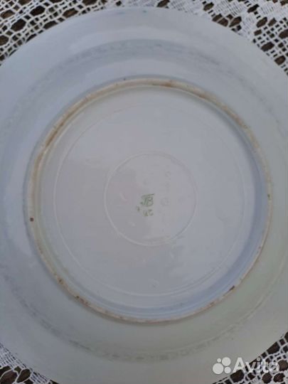 Фарфоровая тарелка СССР, кобальт 1953-1958г