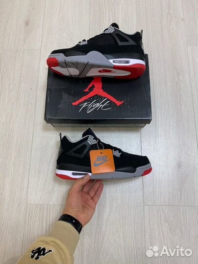 Кроссовки Air Jordan 4 Bred (36-45)