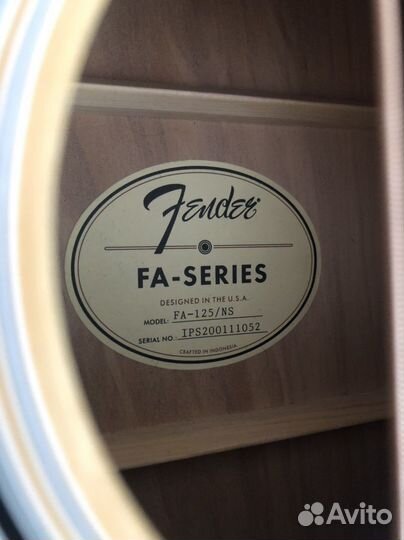 Электроакустическая гитара fender fa125
