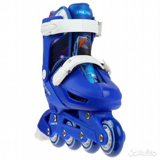 Роликовые коньки раздвижные onlytop, р. 30-33, кол