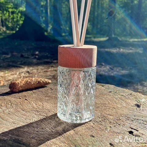 Флакон для диффузора с буковой крышкой 100мл