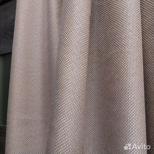 Готовый комплект штор блэкаут рогожка