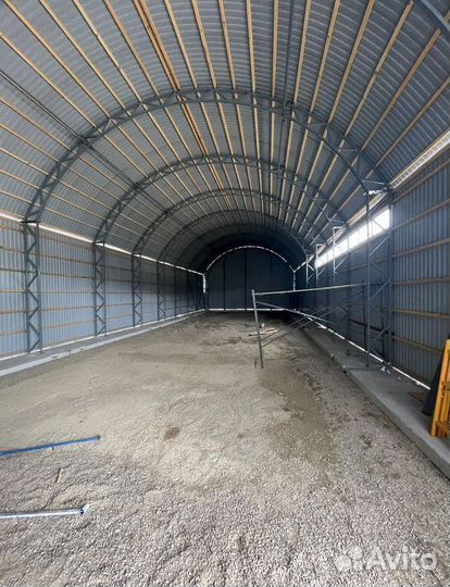 Ангар прямостенный с монтажом под ключ