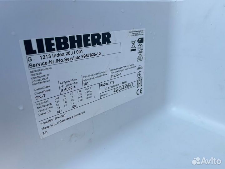 Морозильная камера liebherr G 1213 Index