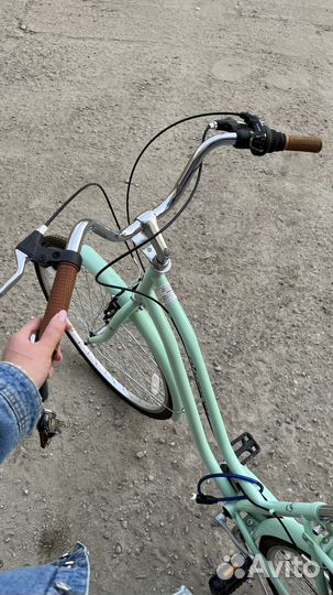 Велосипед ретро мятный