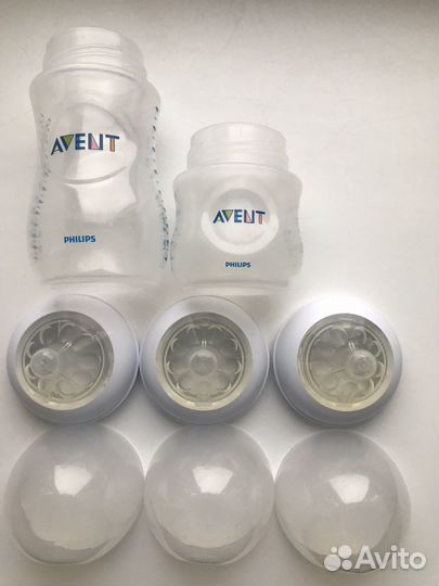 Молокоотсос ручной Avent Авент + 2 бутылочки