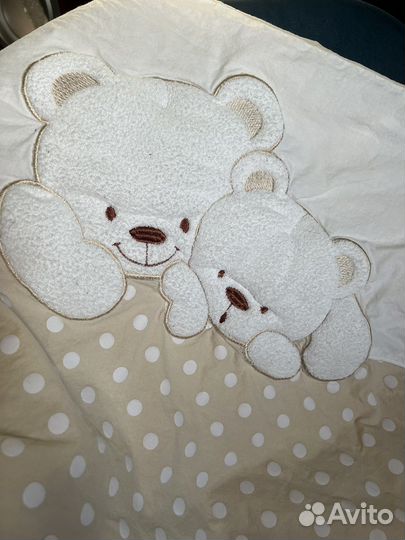 Бортики бамперы для детской кроватки и балдахин