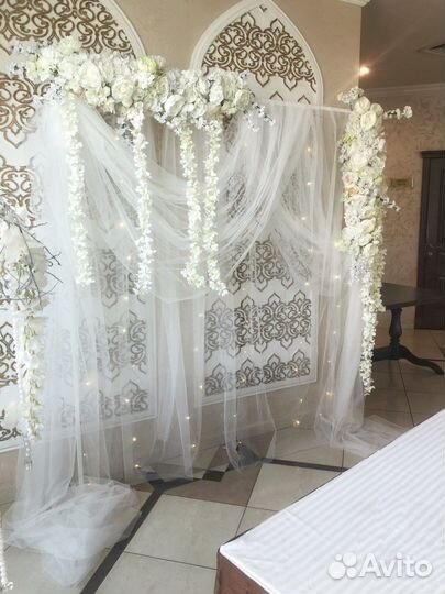 Свадебная арка фотозона оформление цветами свадьбы