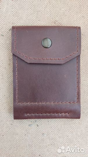 Зажим для денег натуральной кожи