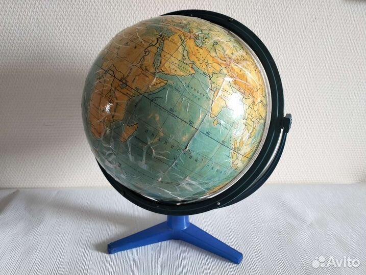 Глобус физический диаметр 26 см школьный