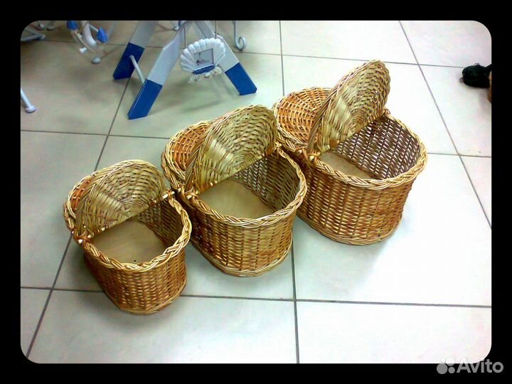 Корзины для пикника плетёные