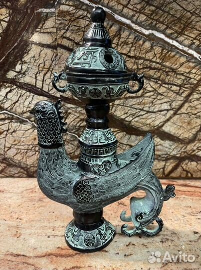 Старая китайская курильница. Птица феникс