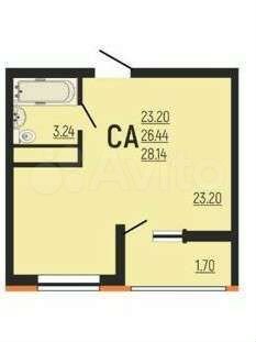 Квартира-студия, 28 м², 22/22 эт.