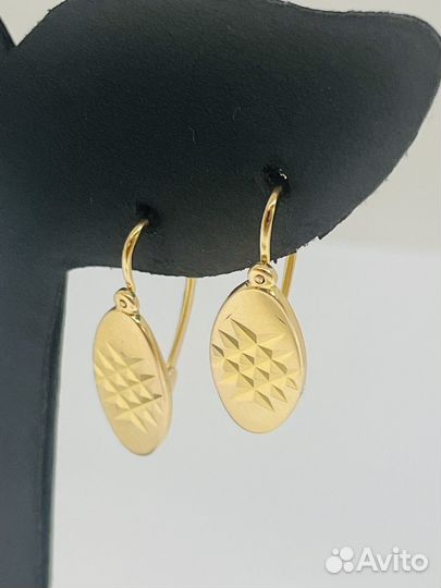 Золотые серьги Огурцы 583