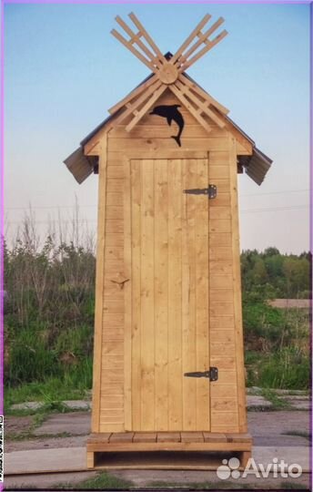 Уличный туалет домик с установкой фрп 088