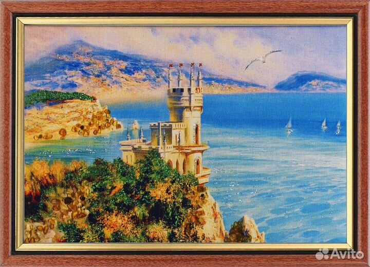 Картина с янтарной крошкой