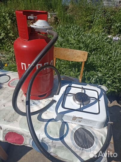 Газовый баллон 12 л и плитка Орбита