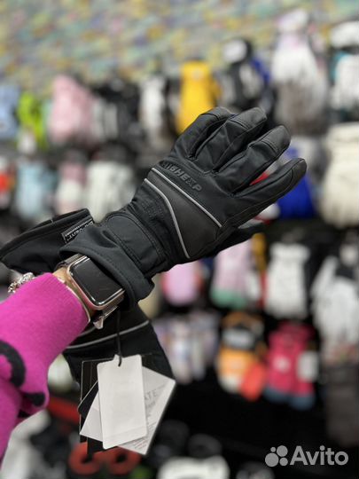 Перчатки подростковые горнолыжные черные