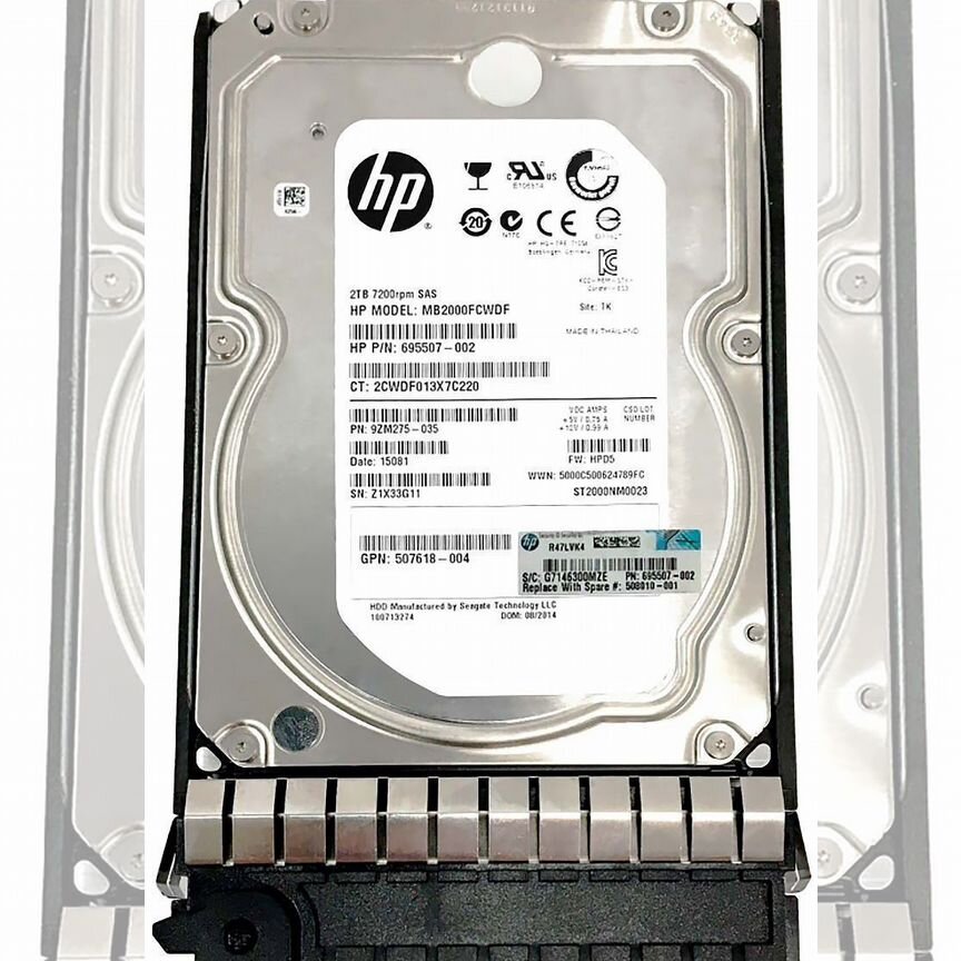 [MB2000FCWDF] Жесткий Диск Hp 2tb Sas 3,5" Hdd Mb2000fcwdf