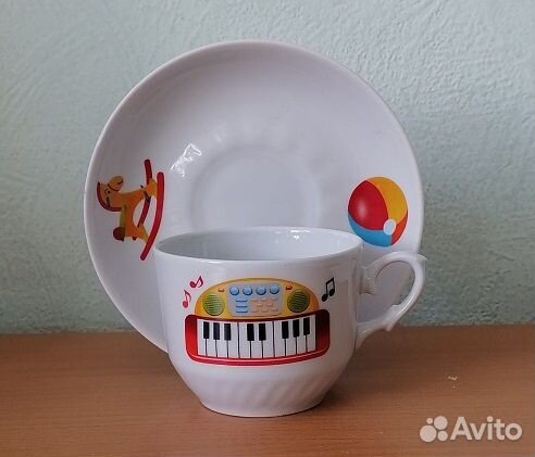 Чайная пара детская фарфоровая 250 мл