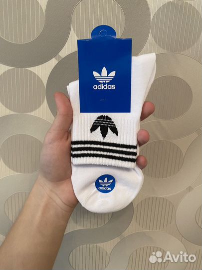 Средние носки adidas белые