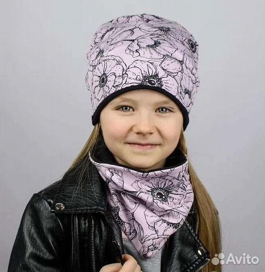 Шапка и снуд для девочки