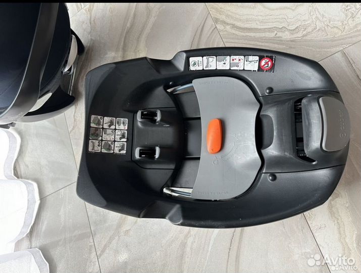 Автолюлька cybex cloud q platinum + база isofix