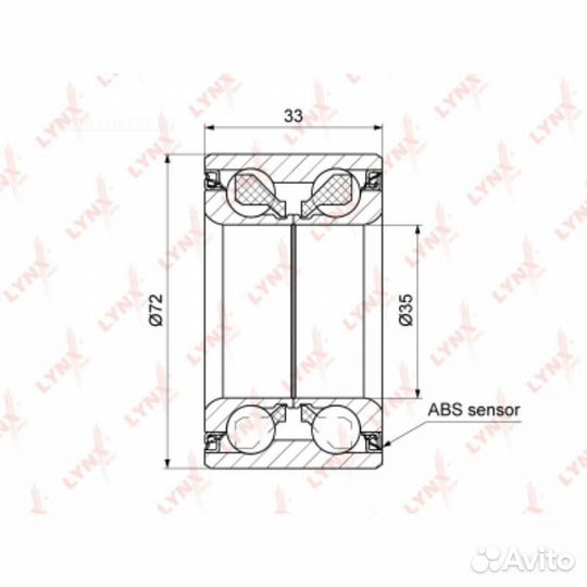 Lynxauto WB-1287 Комплект подшипника ступицы колес