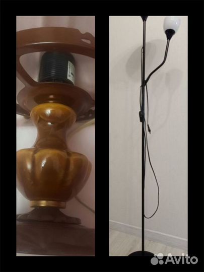 Лампа металл и керамика. Торшер