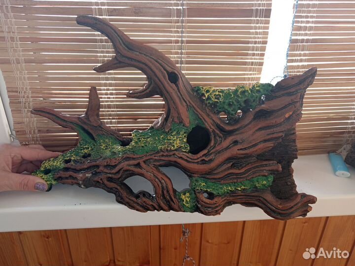 Коряга в аквариум