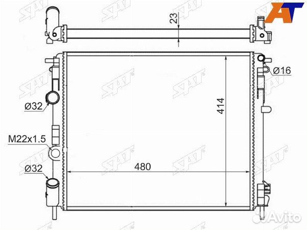Радиатор Renault Kangoo 97-07